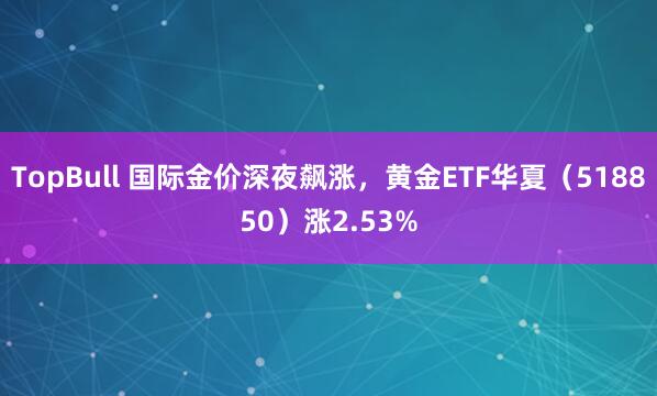 TopBull 国际金价深夜飙涨，黄金ETF华夏（518850）涨2.53%